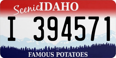 ID license plate I394571