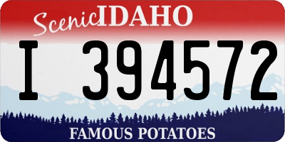 ID license plate I394572