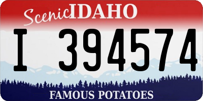 ID license plate I394574