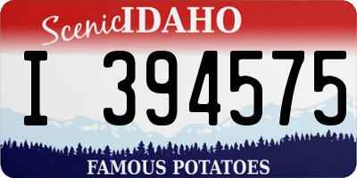 ID license plate I394575
