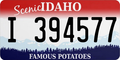 ID license plate I394577