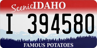 ID license plate I394580