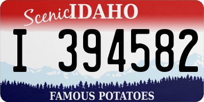 ID license plate I394582