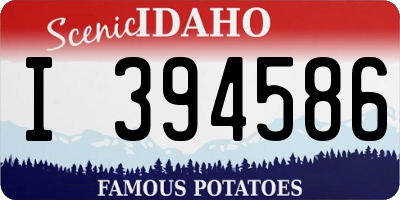 ID license plate I394586