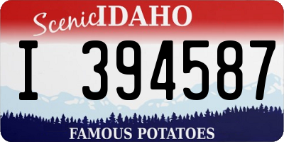 ID license plate I394587