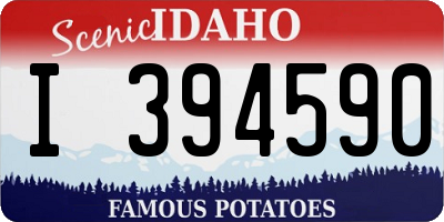 ID license plate I394590