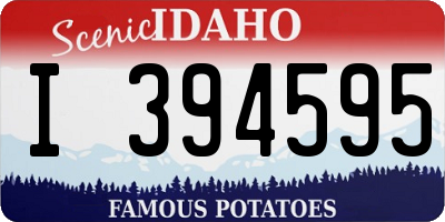 ID license plate I394595