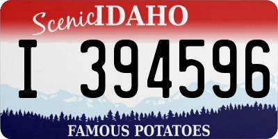 ID license plate I394596