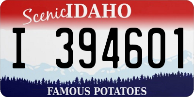 ID license plate I394601