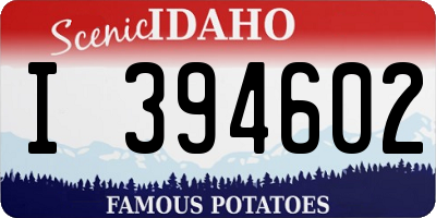 ID license plate I394602