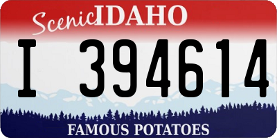 ID license plate I394614