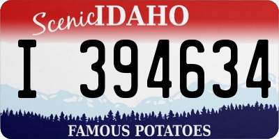 ID license plate I394634