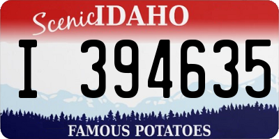 ID license plate I394635