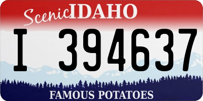 ID license plate I394637