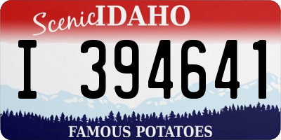ID license plate I394641