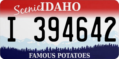 ID license plate I394642