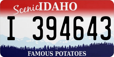 ID license plate I394643