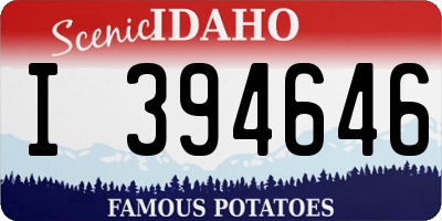 ID license plate I394646