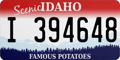 ID license plate I394648