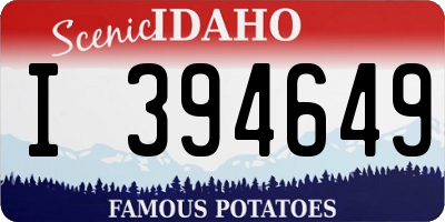 ID license plate I394649