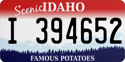 ID license plate I394652
