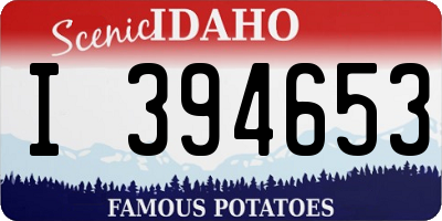 ID license plate I394653