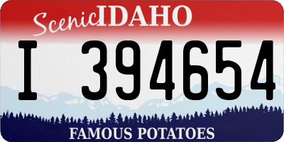 ID license plate I394654