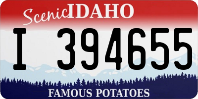 ID license plate I394655
