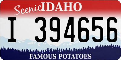 ID license plate I394656