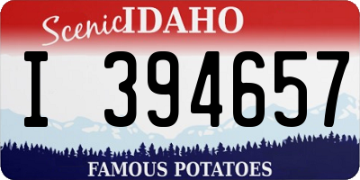 ID license plate I394657