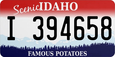 ID license plate I394658