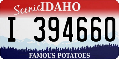 ID license plate I394660