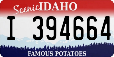 ID license plate I394664