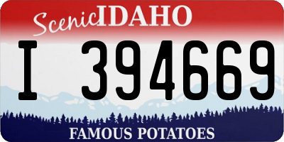 ID license plate I394669