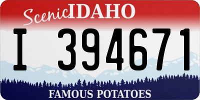 ID license plate I394671