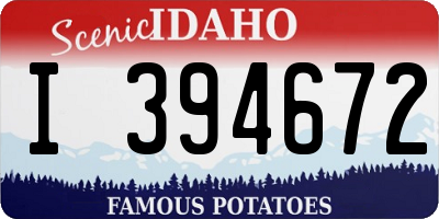 ID license plate I394672