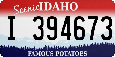 ID license plate I394673