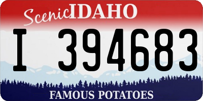 ID license plate I394683