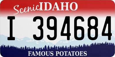 ID license plate I394684