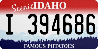 ID license plate I394686