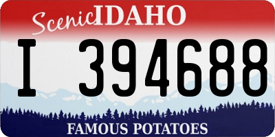 ID license plate I394688