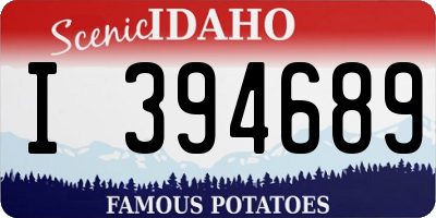 ID license plate I394689