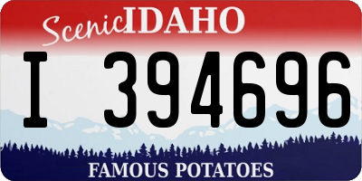ID license plate I394696
