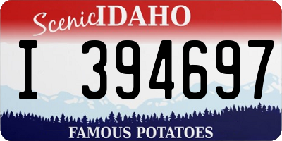 ID license plate I394697