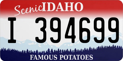 ID license plate I394699