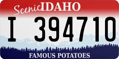 ID license plate I394710