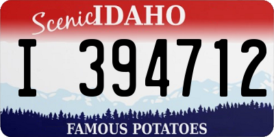 ID license plate I394712