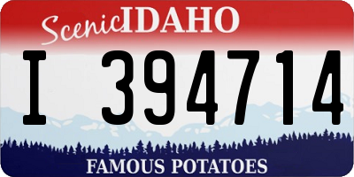 ID license plate I394714