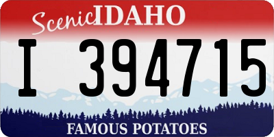 ID license plate I394715