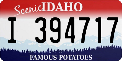 ID license plate I394717